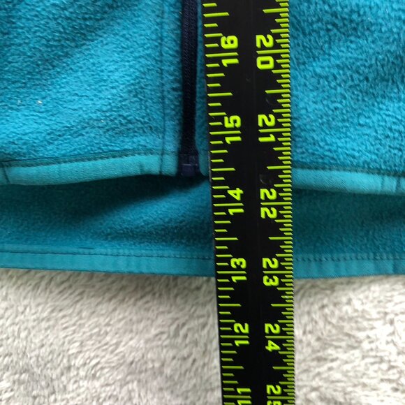 L.L.Bean Womens Fleece Jacket MP Full Zip Stand Collar Outdoors Cozy Teal Green - Picture 4 of 13